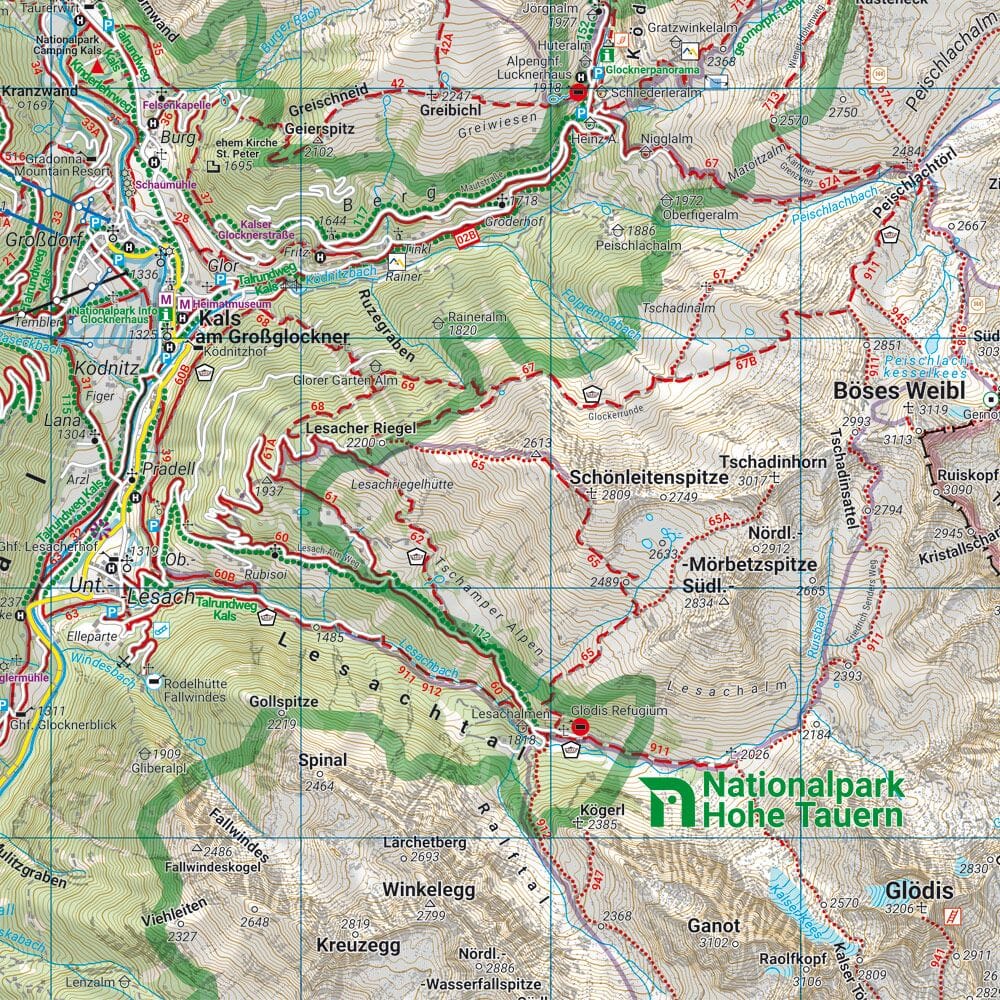 Carte de randonnée n° WK181 - Kals, Heiligenblut, Matrei, Lienz (Alpes italiennes) | Freytag & Berndt carte de randonnée Freytag & Berndt