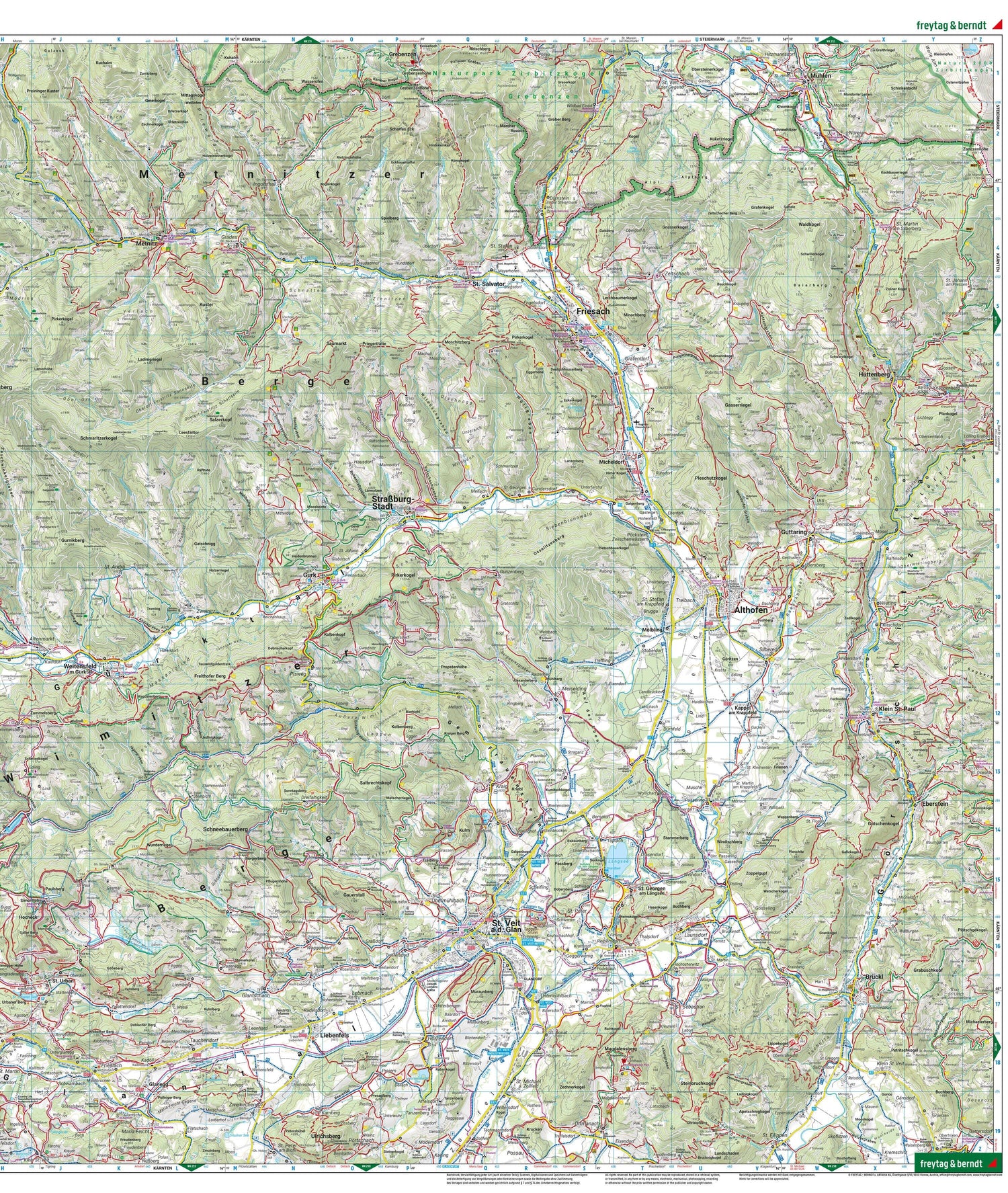 Carte de randonnée n° WK231 - Mittelkärnten - Gurlktaler Alpen - Friesach - Feldkirchen (Alpes autrichiennes)| Freytag & Berndt carte de randonnée Freytag & Berndt 