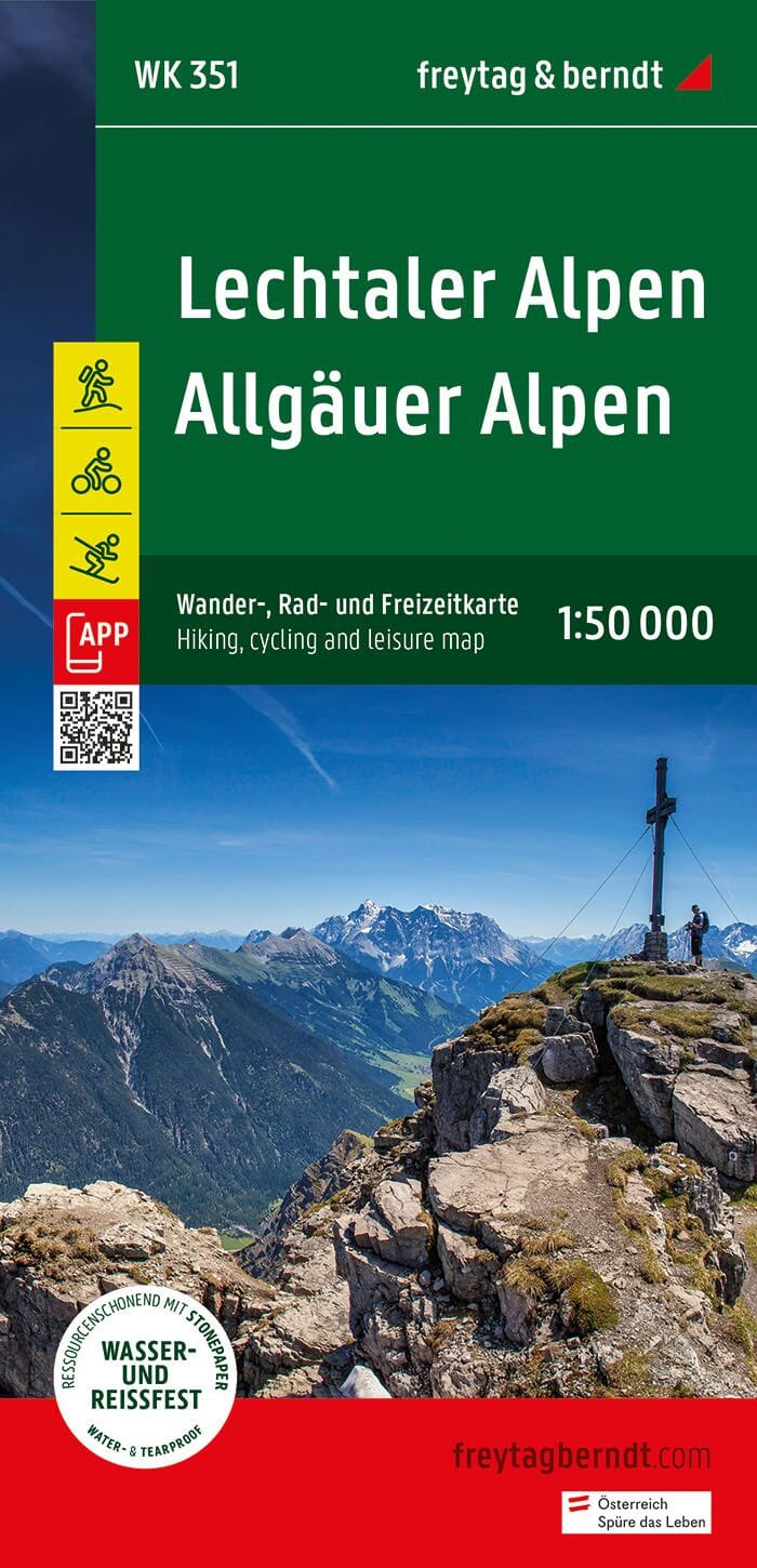 Carte de randonnée n° WK351 - Lechtaler - Allgäuer Alpen (Tyrol) | Freytag & Berndt carte de randonnée Freytag & Berndt