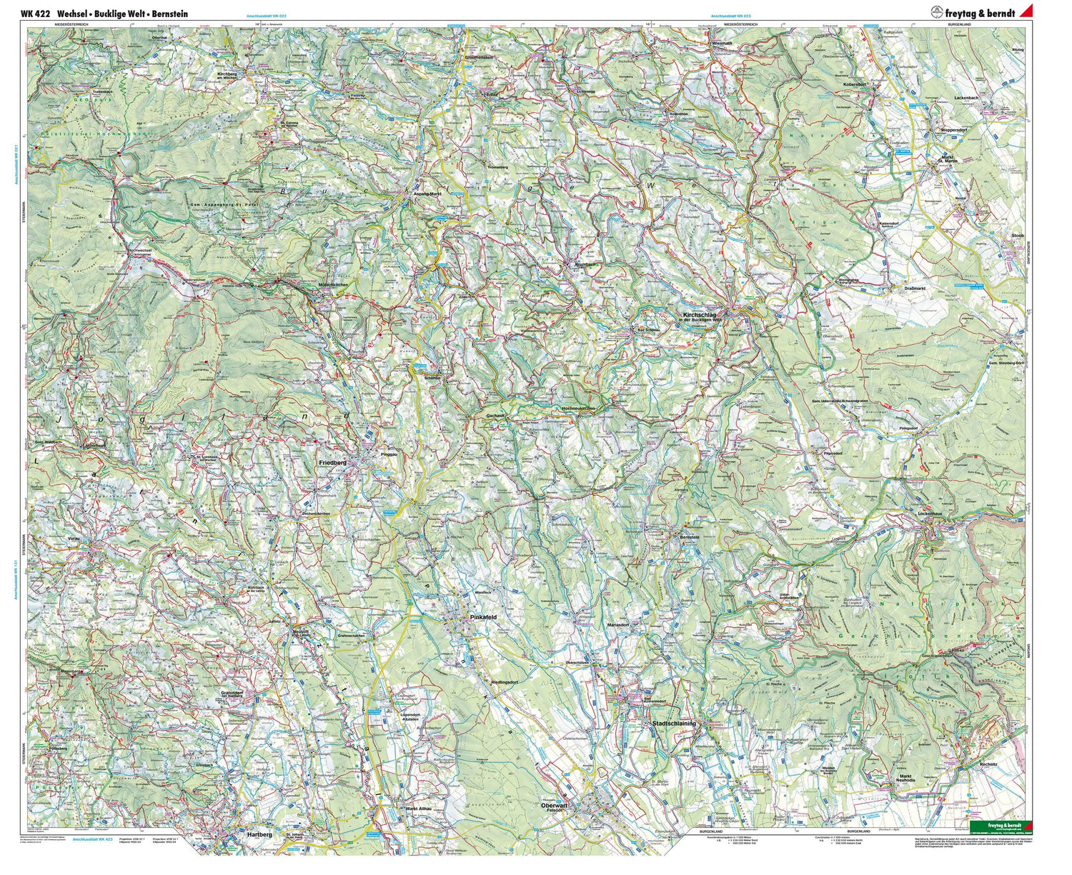 Carte de randonnée n° WK422 - Wechsel, Bucklige Welt, Bernstein (Alpes autrichiennes) | Freytag & Berndt carte de randonnée Freytag & Berndt 