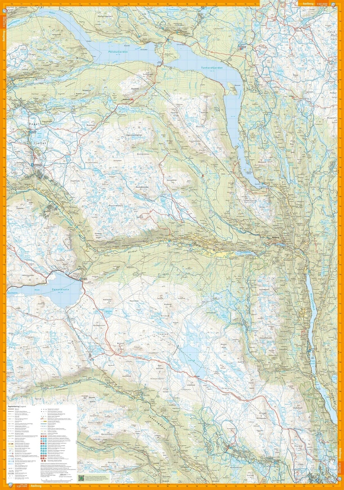 Carte de randonnée - Norefjell & Trillemarka-Røldalsfjell (Norvège) | Calazo – 1:50 000 carte de randonnée Calazo 