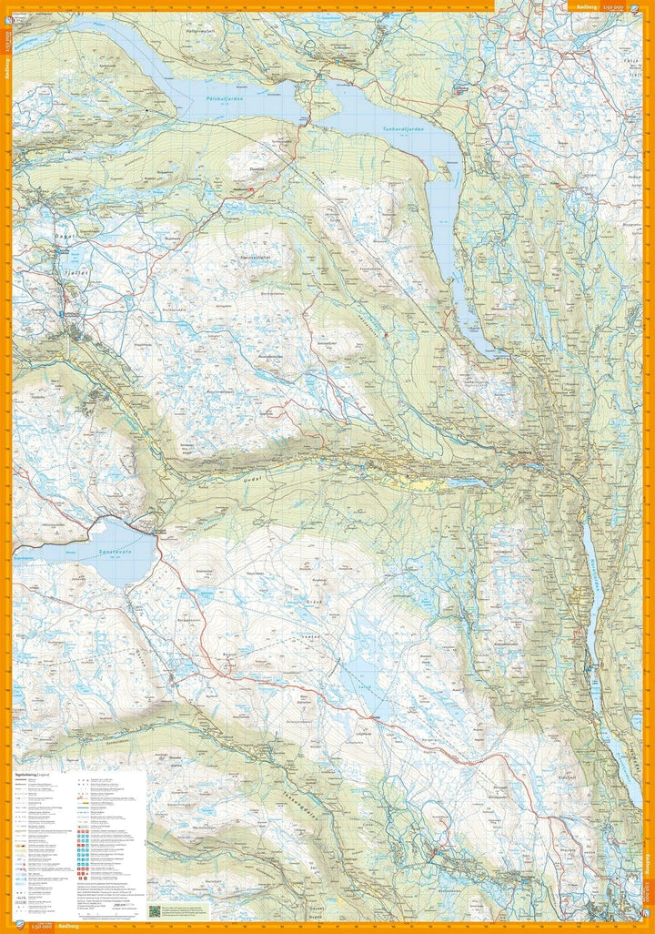 Carte de randonnée - Norefjell & Trillemarka-Røldalsfjell (Norvège) | Calazo – 1:50 000 carte de randonnée Calazo 