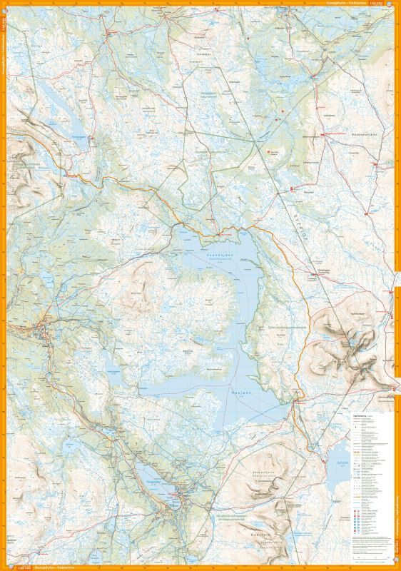 Carte de randonnée - Norge på tvers (Norvège) | Calazo - 1/50 000 carte de randonnée Calazo