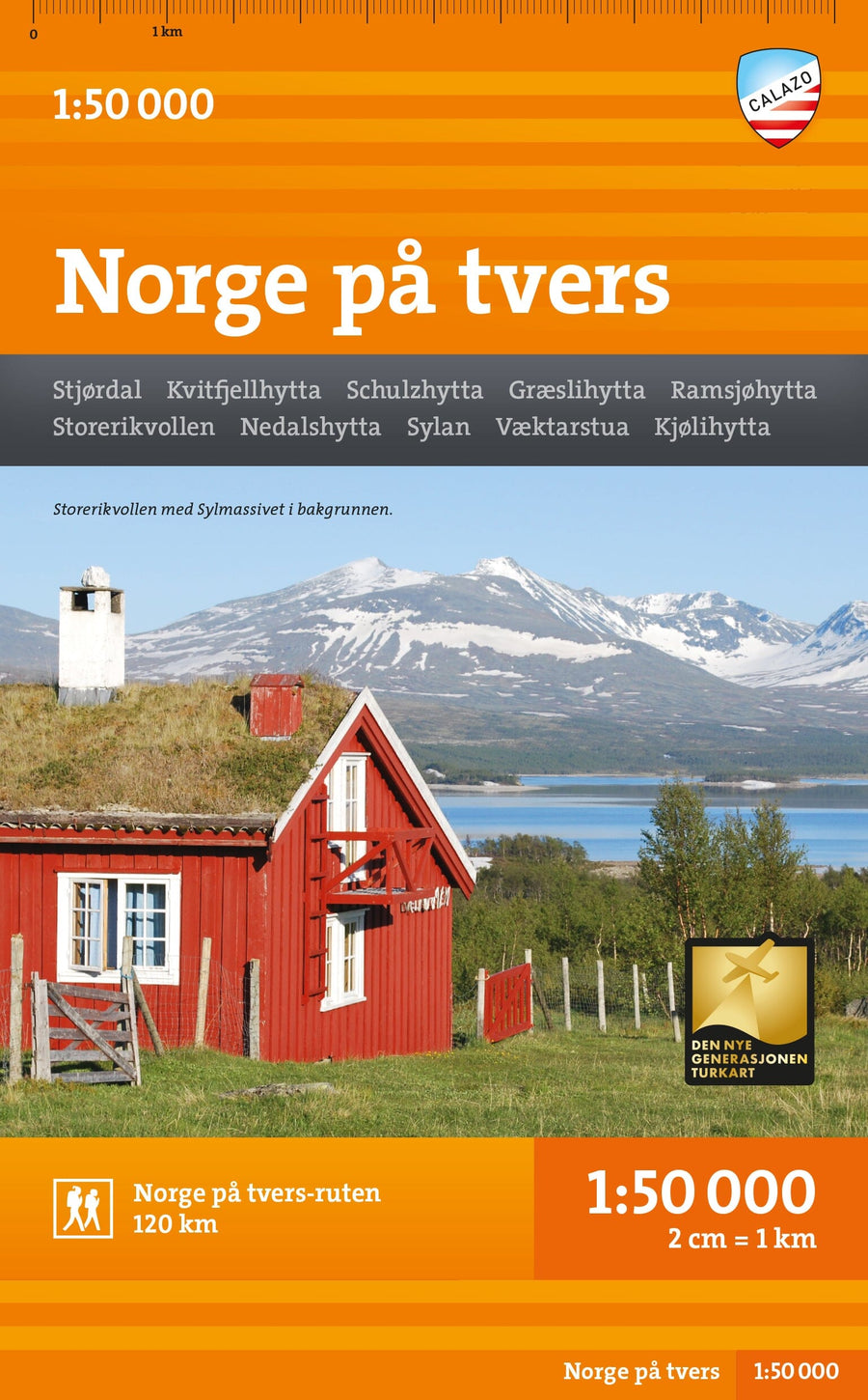 Carte de randonnée - Norge på tvers (Norvège) | Calazo - 1/50 000 carte pliée Calazo 
