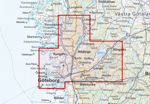 Carte de randonnée - Norra Göteborg (Suède) | Calazo carte pliée Calazo 