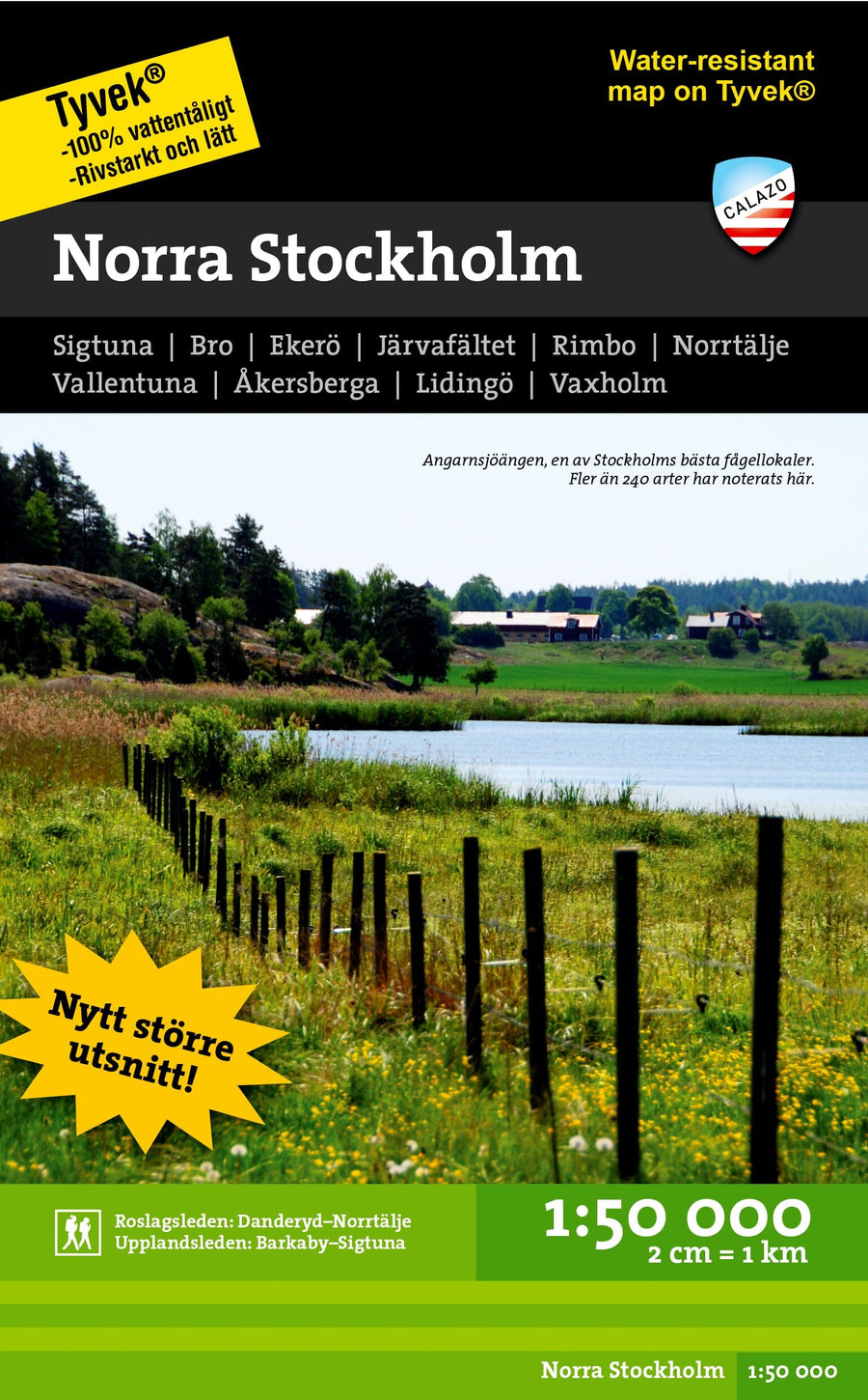 Carte de randonnée - Norra Stockholm (Suède) | Calazo carte pliée Calazo 