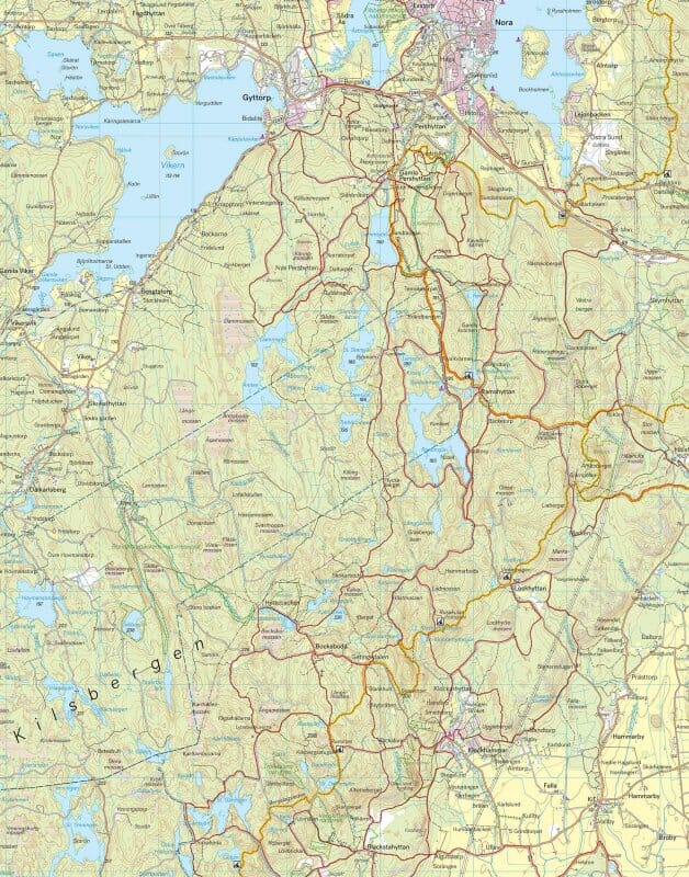 Carte de randonnée - Örebro, Nora & Norra Kilsbergen (Suède) | Calazo carte pliée Calazo 