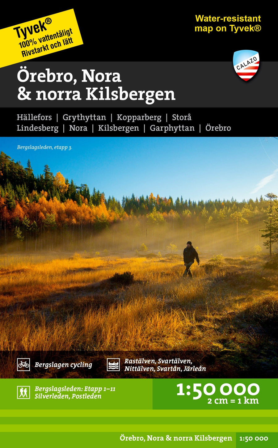 Carte de randonnée - Örebro, Nora & Norra Kilsbergen (Suède) | Calazo carte pliée Calazo 