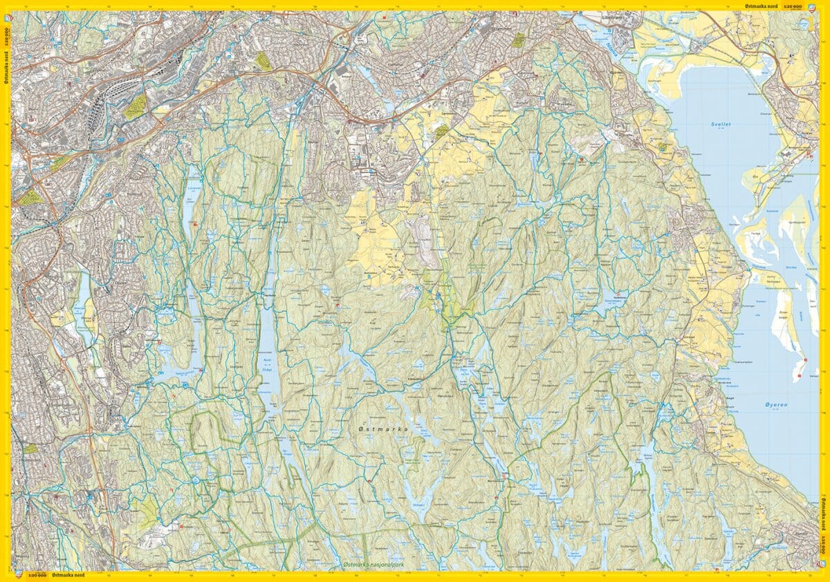 Carte de randonnée - Oslo Est - Stikart (Norvège) | Calazo carte de randonnée Calazo