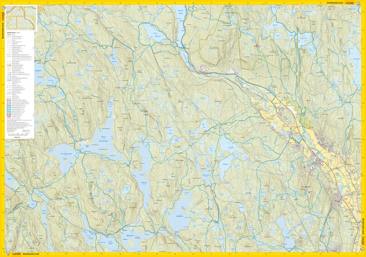 Carte de randonnée - Oslo Nord - Stikart (Norvège) | Calazo carte de randonnée Calazo