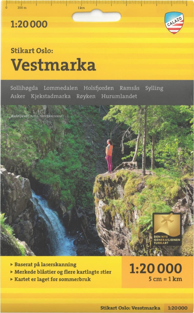 Carte de randonnée - Oslo Ouest - Stikart (Norvège) | Calazo carte de randonnée Calazo