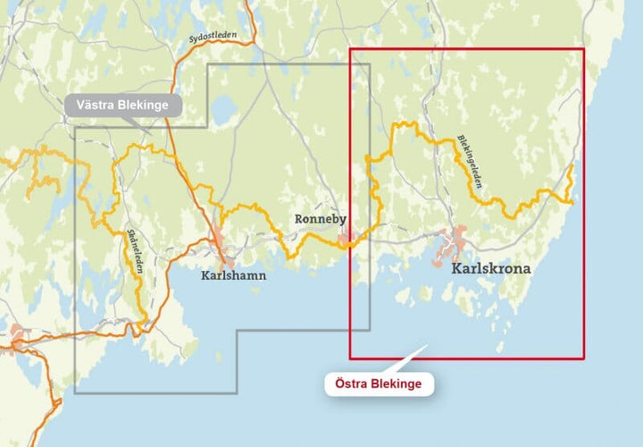 Carte de randonnée - Östra Blekinge (Suède) | Calazo carte pliée Calazo 