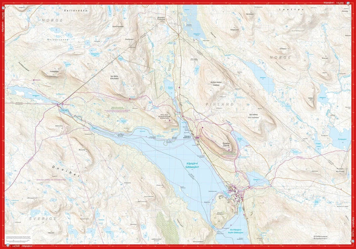 Carte de randonnée - Pältsa, Treriksröset & Kilpisjärvi | Calazo – 1:50 000 / 1:25 000 carte de randonnée Calazo 