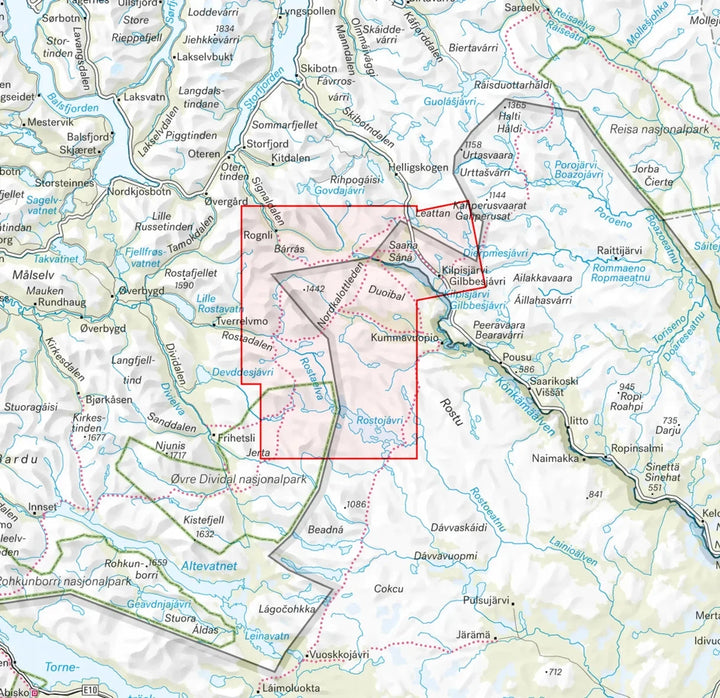Carte de randonnée - Pältsa, Treriksröset & Kilpisjärvi | Calazo – 1:50 000 / 1:25 000 carte de randonnée Calazo 