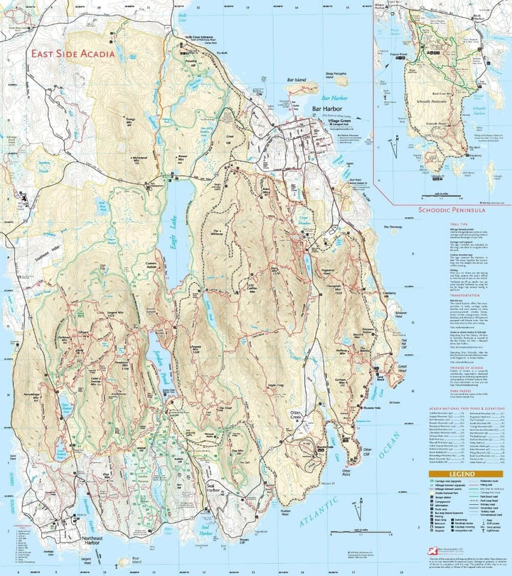 Carte de randonnée – Parc national d’Acadia & Presqu’île de Schoodic | Map Adventures carte de randonnée Map Adventures 