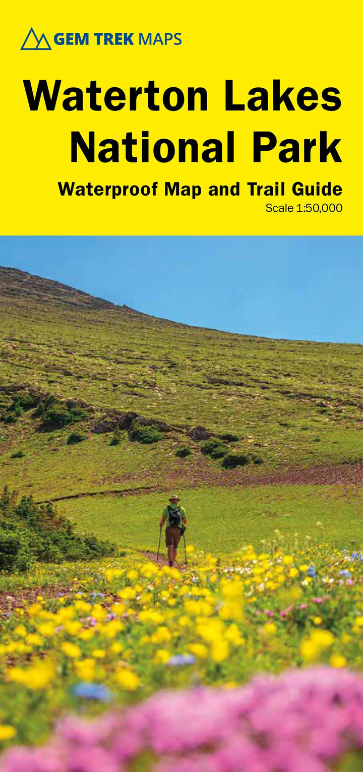 Carte de randonnée - Parc National des Lacs Waterton | Gem Trek carte pliée Gem Trek Publishing 