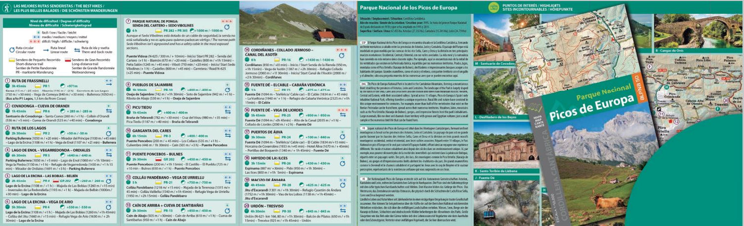 Carte de randonnée - Parc National des Pics d'Europe | Alpina carte de randonnée Editorial Alpina