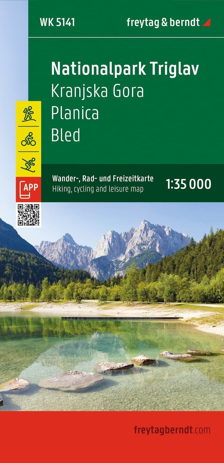 Carte de randonnée - Parc National Triglav - Kranjska Gora, Planica, Bled (Slovénie), n° WK5141 | Freytag & Berndt carte de randonnée Freytag & Berndt 