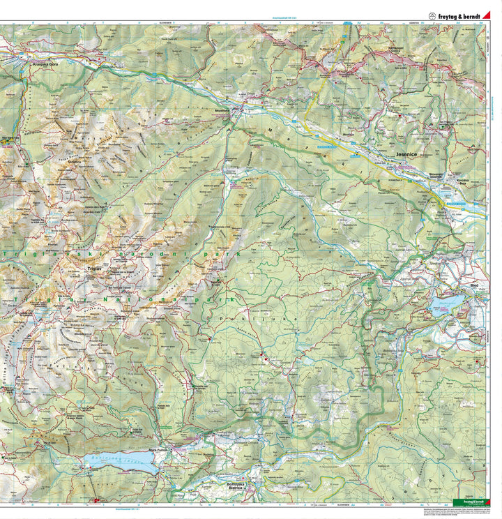 Carte de randonnée - Parc National Triglav - Kranjska Gora, Planica, Bled (Slovénie), n° WK5141 | Freytag & Berndt carte de randonnée Freytag & Berndt 