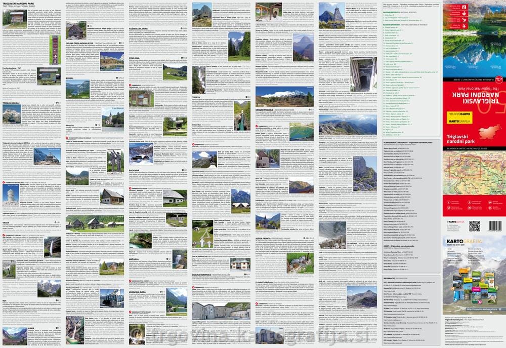 Carte de randonnée - Parc National Triglav (Slovénie) | Kartografija carte de randonnée Kartografija