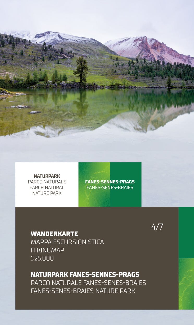 Carte de randonnée - Parc naturel Fanes-Sennes-Braie (Tyrol du Sud) | Tabacco carte de randonnée Tabacco