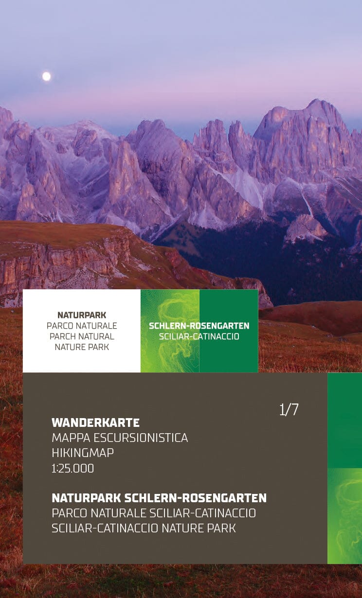 Carte de randonnée - Parco Naturale dello Sciliar - Catinaccio (Tyrol du Sud) | Tabacco carte de randonnée Tabacco