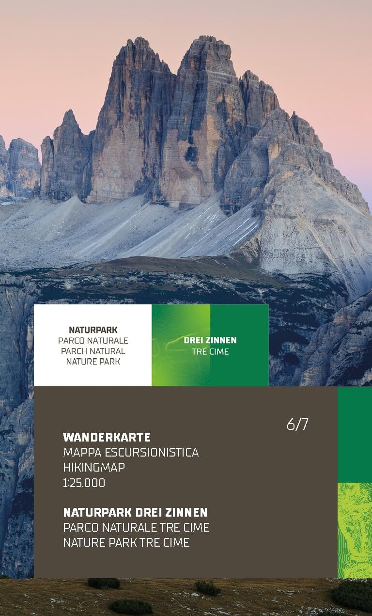 Carte de randonnée - Parco Naturale Tre Cime | Tabacco carte de randonnée Tabacco