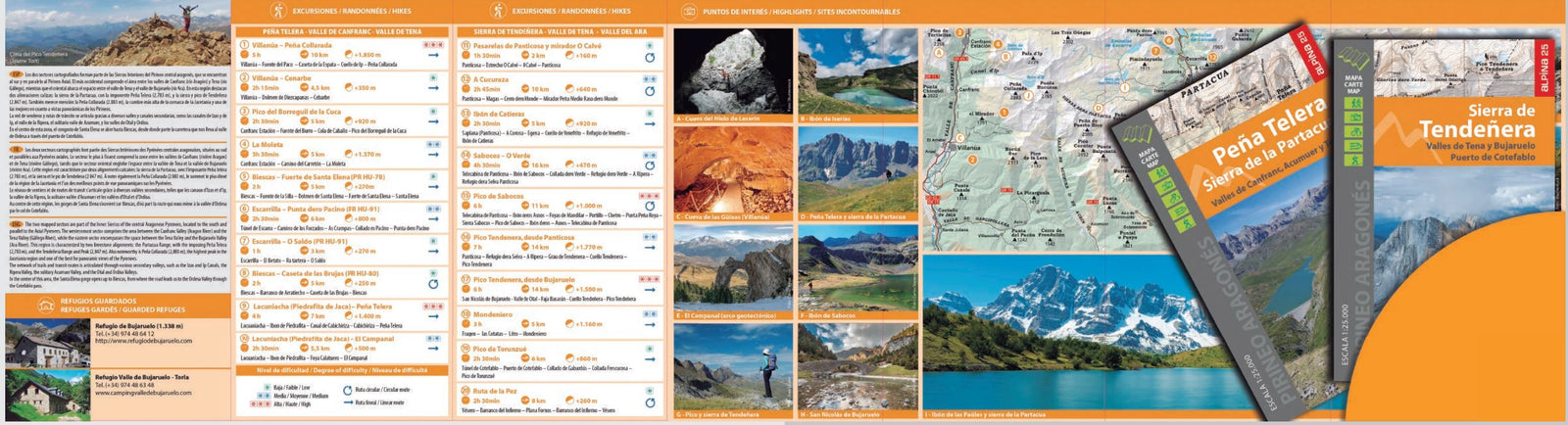 Carte de randonnée - Peña Telera, Pico Tendeñera (Pyrénées aragonaises) | Alpina carte de randonnée Editorial Alpina