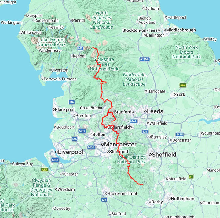 Carte de randonnée - Pennine Bridleway XT40 | Harvey Maps - National Trail maps carte de randonnée Harvey Maps 
