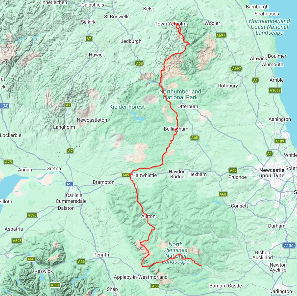 Carte de randonnée - Pennine Way Nord XT40 | Harvey Maps - National Trail maps carte de randonnée Harvey Maps 