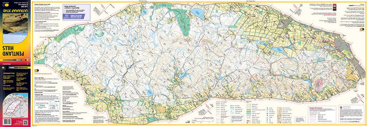 Carte de randonnée - Pentland Hills XT40 | Harvey Maps - Ultramap carte de randonnée Harvey Maps 