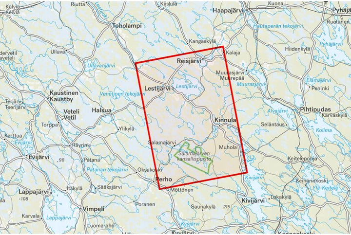 Carte de randonnée - Peuran polku Salamajärvi (Finlande) | Calazo carte pliée Calazo 