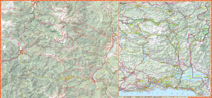 Carte de randonnée plastifiée - Montagnes du Monténégro - Durmitor, Bjelasica, Prokletije, Komovi | TerraQuest carte pliée Terra Quest 
