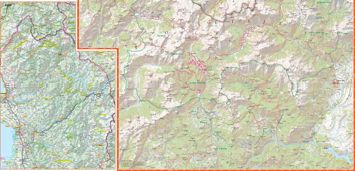 Carte de randonnée plastifiée - Prokletije, Durmitor (Alpes d'Albanie & Montenegro) | TerraQuest carte de randonnée Terra Quest