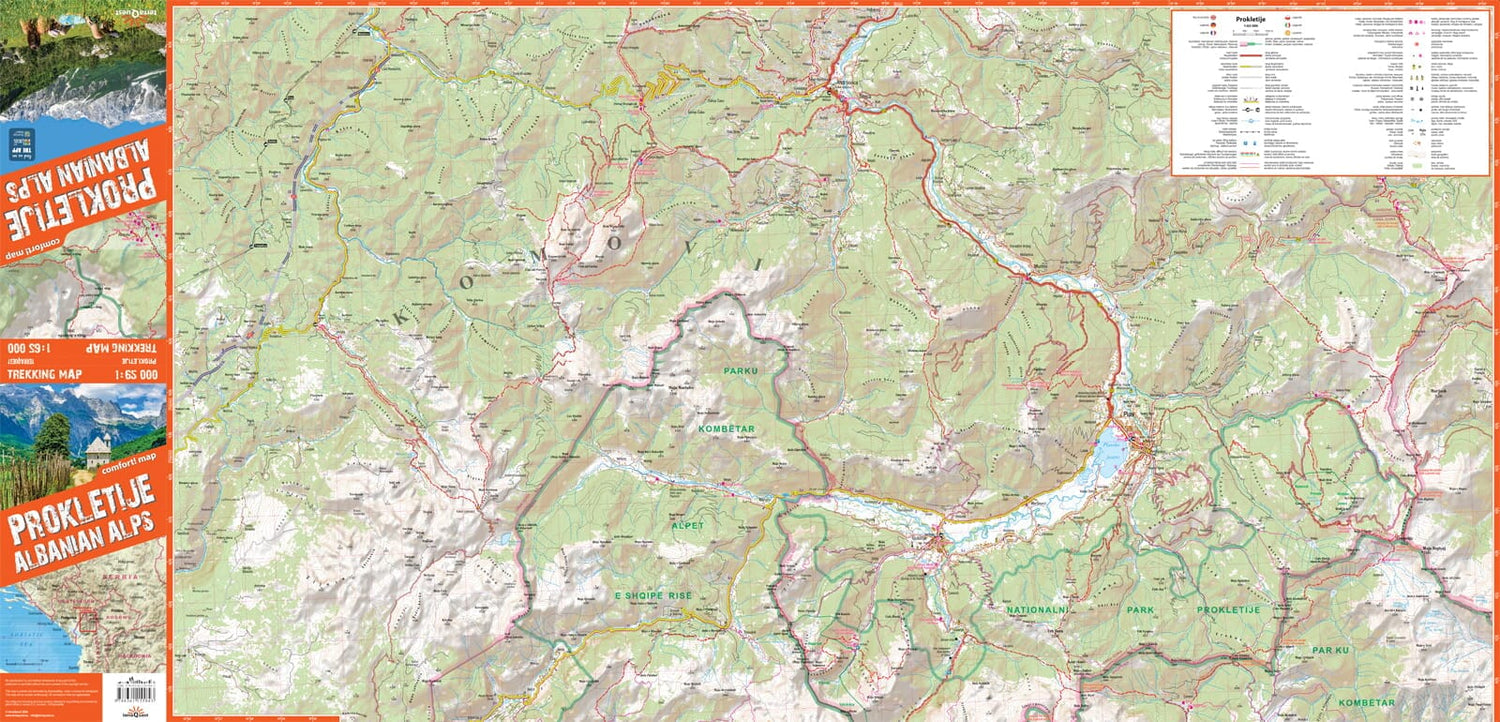 Carte de randonnée plastifiée - Prokletije, Durmitor (Alpes d'Albanie & Montenegro) | TerraQuest carte de randonnée Terra Quest