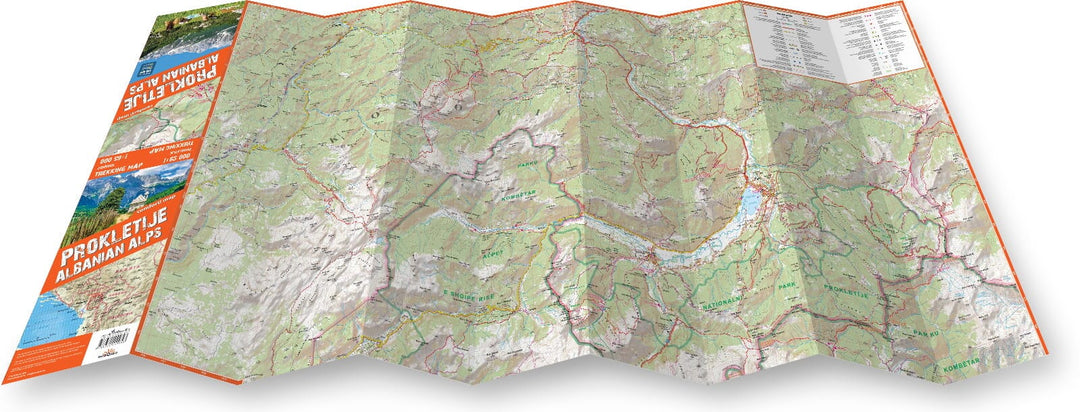 Carte de randonnée plastifiée - Prokletije, Durmitor (Alpes d'Albanie & Montenegro) | TerraQuest carte de randonnée Terra Quest