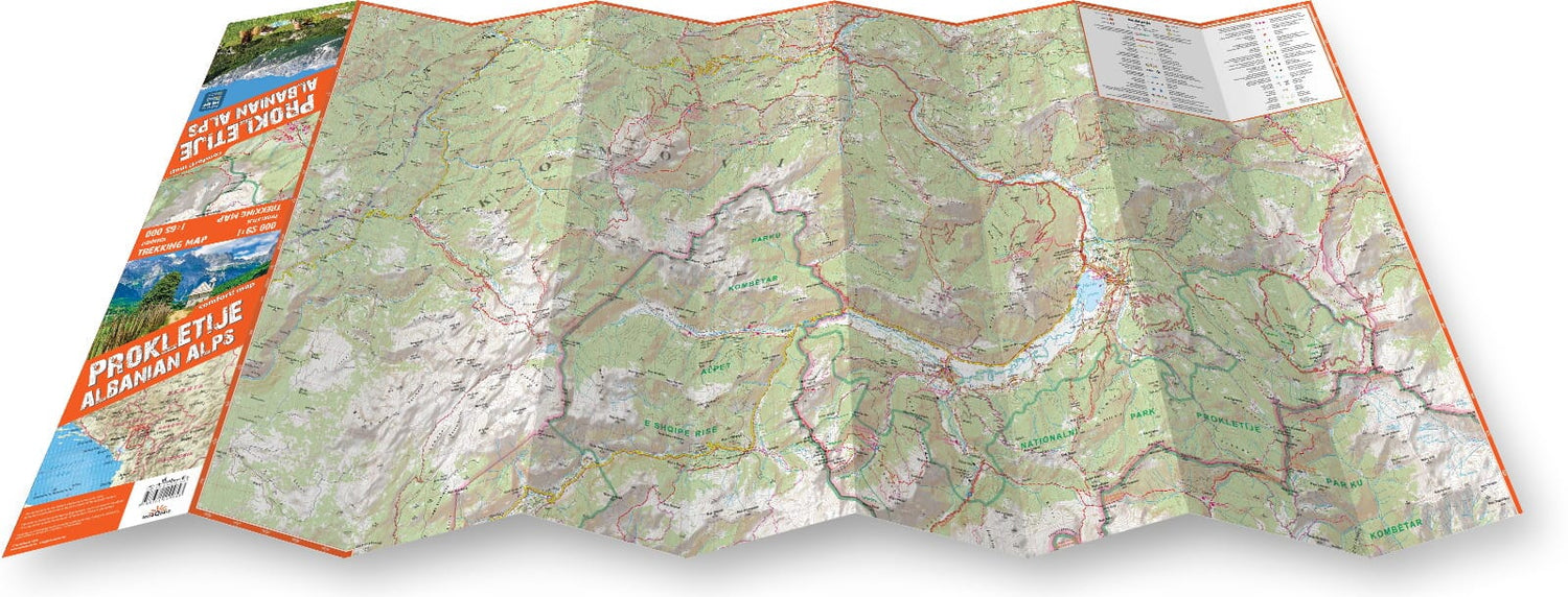 Carte de randonnée plastifiée - Prokletije, Durmitor (Alpes d'Albanie & Montenegro) | TerraQuest carte de randonnée Terra Quest