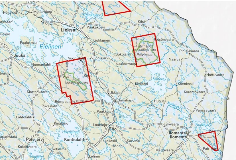 Carte de randonnée - Pohjois-Karjala (Finlande) | Calazo carte de randonnée Calazo