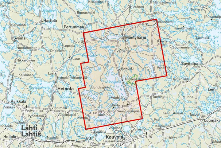 Carte de randonnée - Repovesi Mäntyharju Paistjärvi (Finlande) | Calazo carte pliée Calazo 