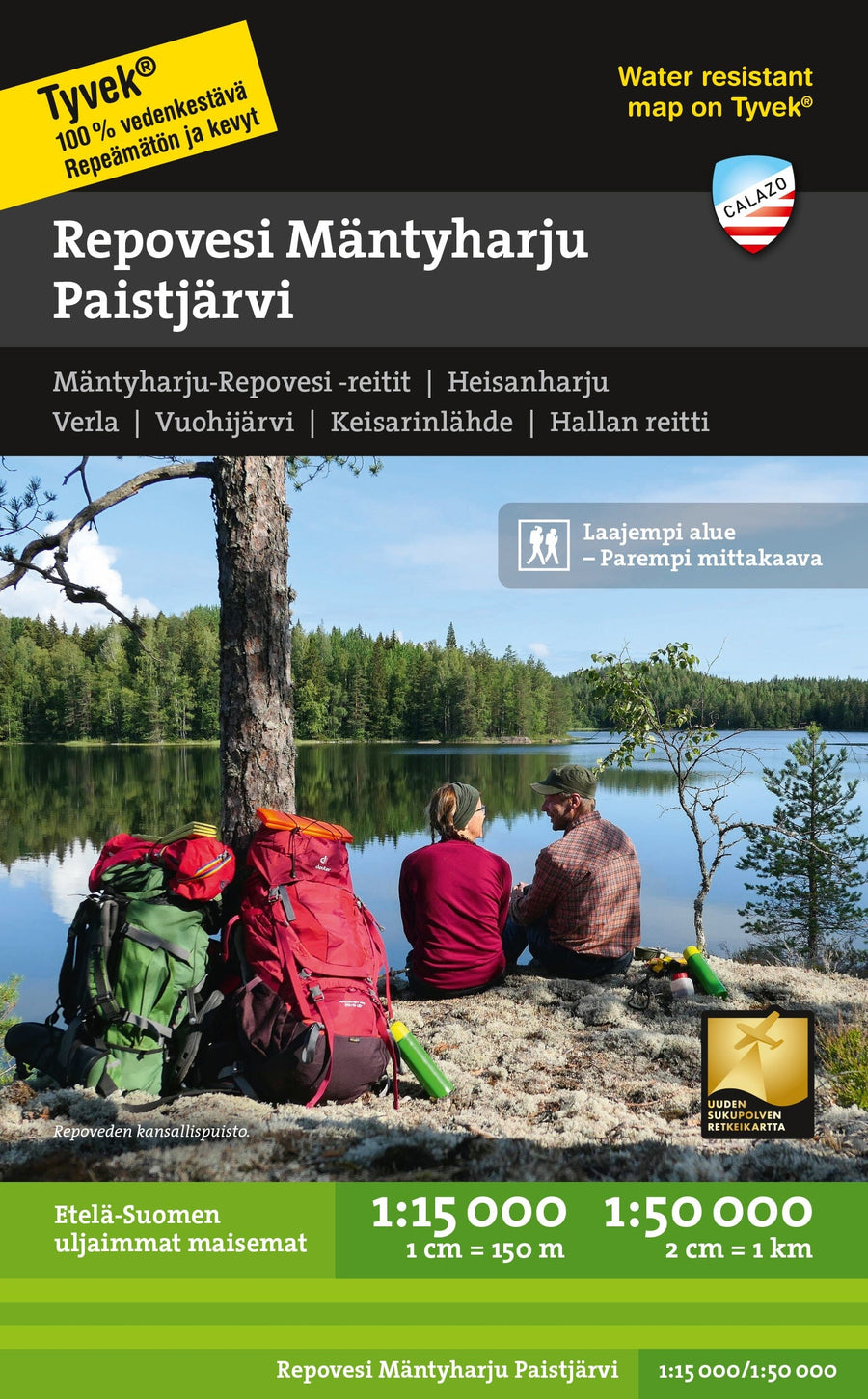 Carte de randonnée - Repovesi Mäntyharju Paistjärvi (Finlande) | Calazo carte pliée Calazo 