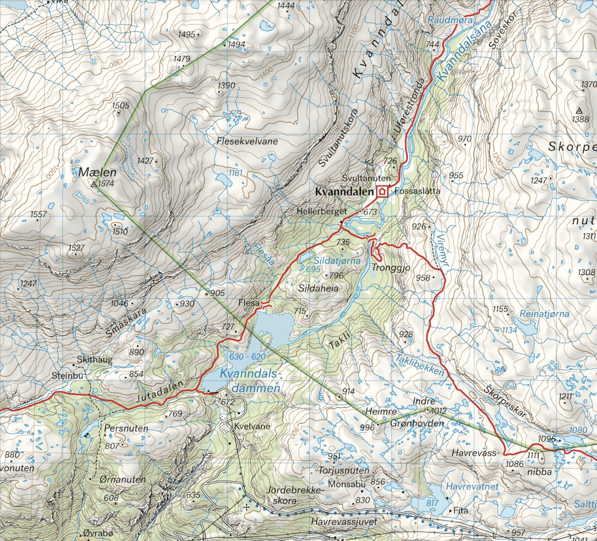 Hiking map - Røldal & Haukeli (Norway) | Calazo - 1/50,000 – Cartovia