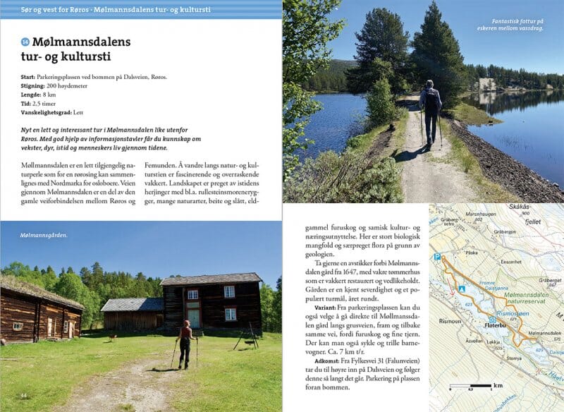 Carte de randonnée - Røros carte + guide (Norvège) | Calazo - 1/50 000 carte de randonnée Calazo