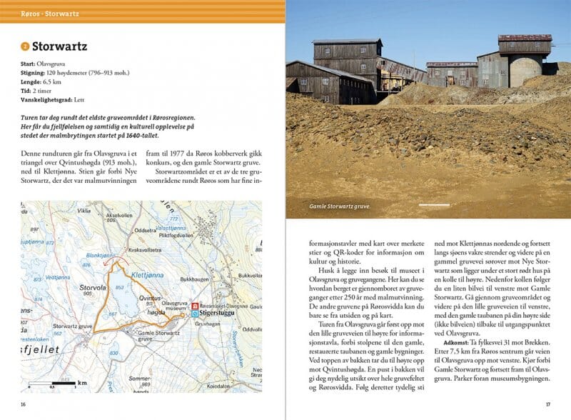 Carte de randonnée - Røros carte + guide (Norvège) | Calazo - 1/50 000 carte de randonnée Calazo