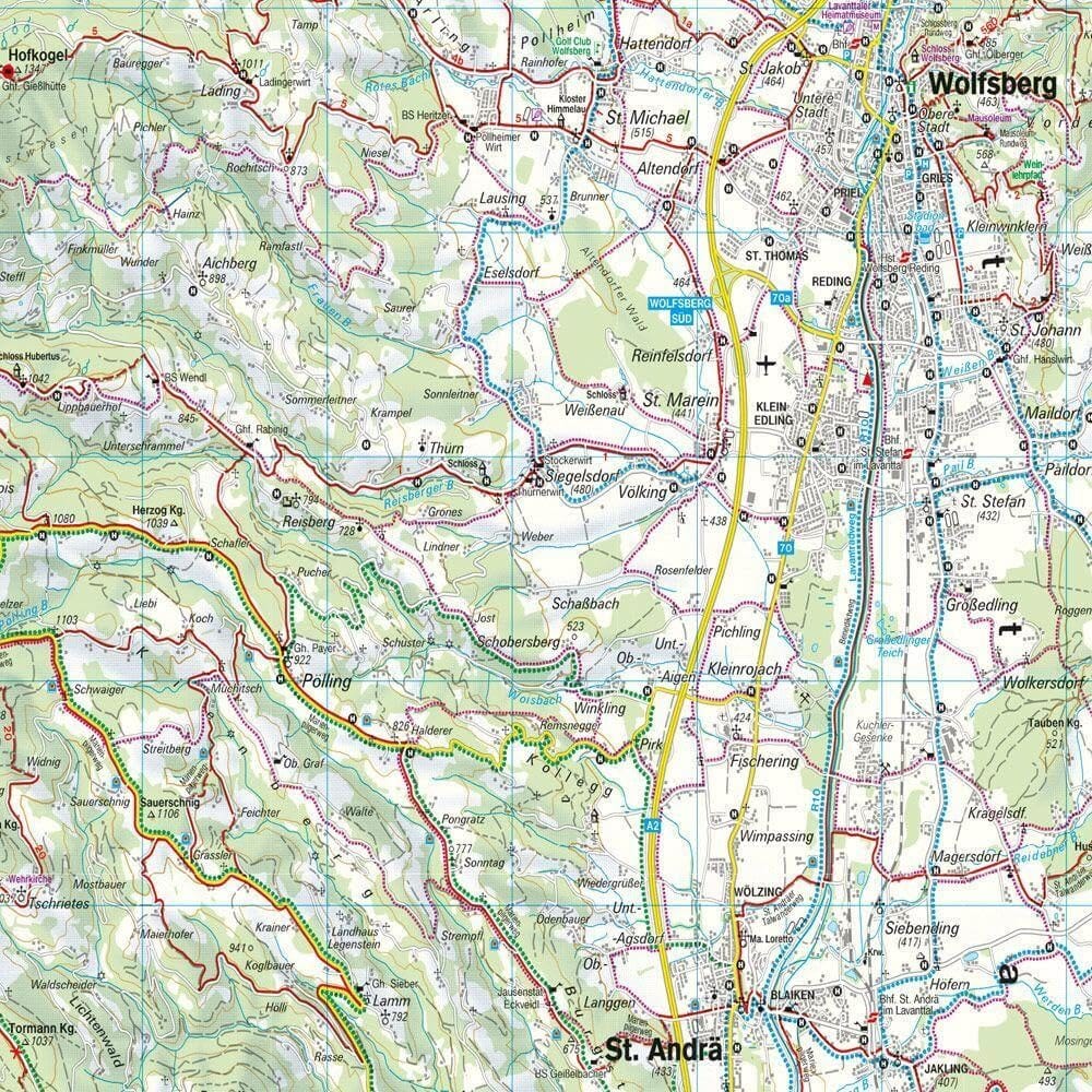 Carte de randonnée - Saualpe, Lavanttal, Koralpe & Schilcherland, n° WK237 | Freytag & Berndt carte de randonnée Freytag & Berndt 