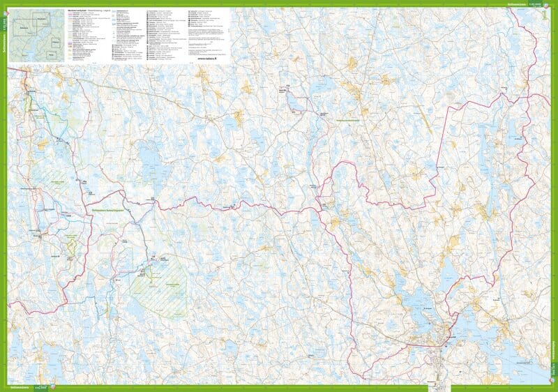Carte de randonnée - Seitseminen Helvetinjärvi Pirkan taival (Finlande) | Calazo carte de randonnée Calazo