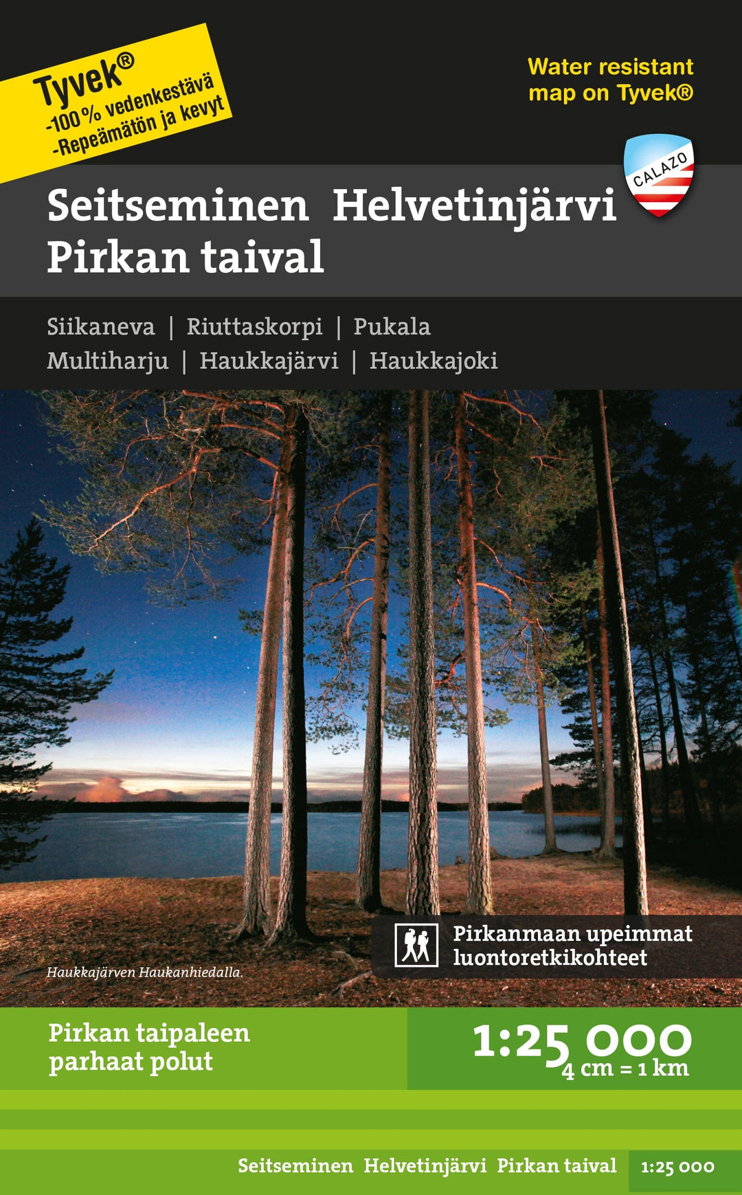 Carte de randonnée - Seitseminen Helvetinjärvi Pirkan taival (Finlande) | Calazo carte pliée Calazo 