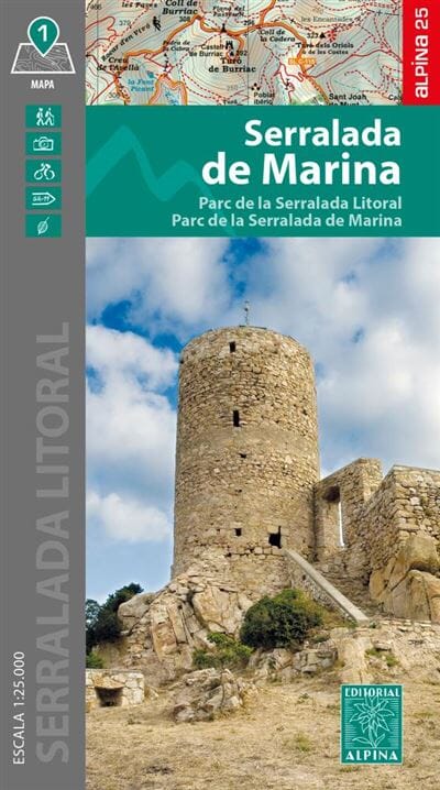 Carte de randonnée - Serralada de Marina (Catalogne) | Alpina carte pliée Editorial Alpina 