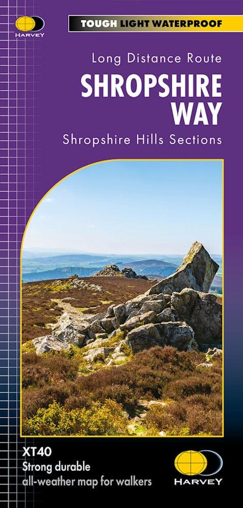 Carte de randonnée - Shropshire Way XT40 | Harvey Maps - National Trail maps carte de randonnée Harvey Maps