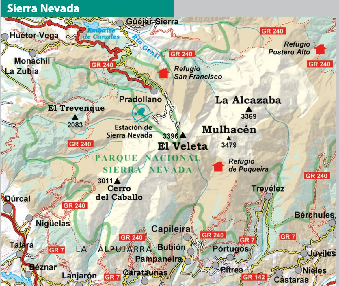 Carte de randonnée - Sierra Nevada, La Alpujarra (Andalousie) | Alpina carte de randonnée Editorial Alpina