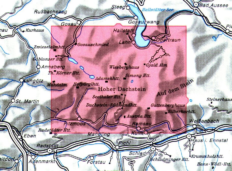 Carte de randonnée & ski n° 14 - Dachsteingebirge (Alpes autrichiennes) | Alpenverein carte pliée Alpenverein 